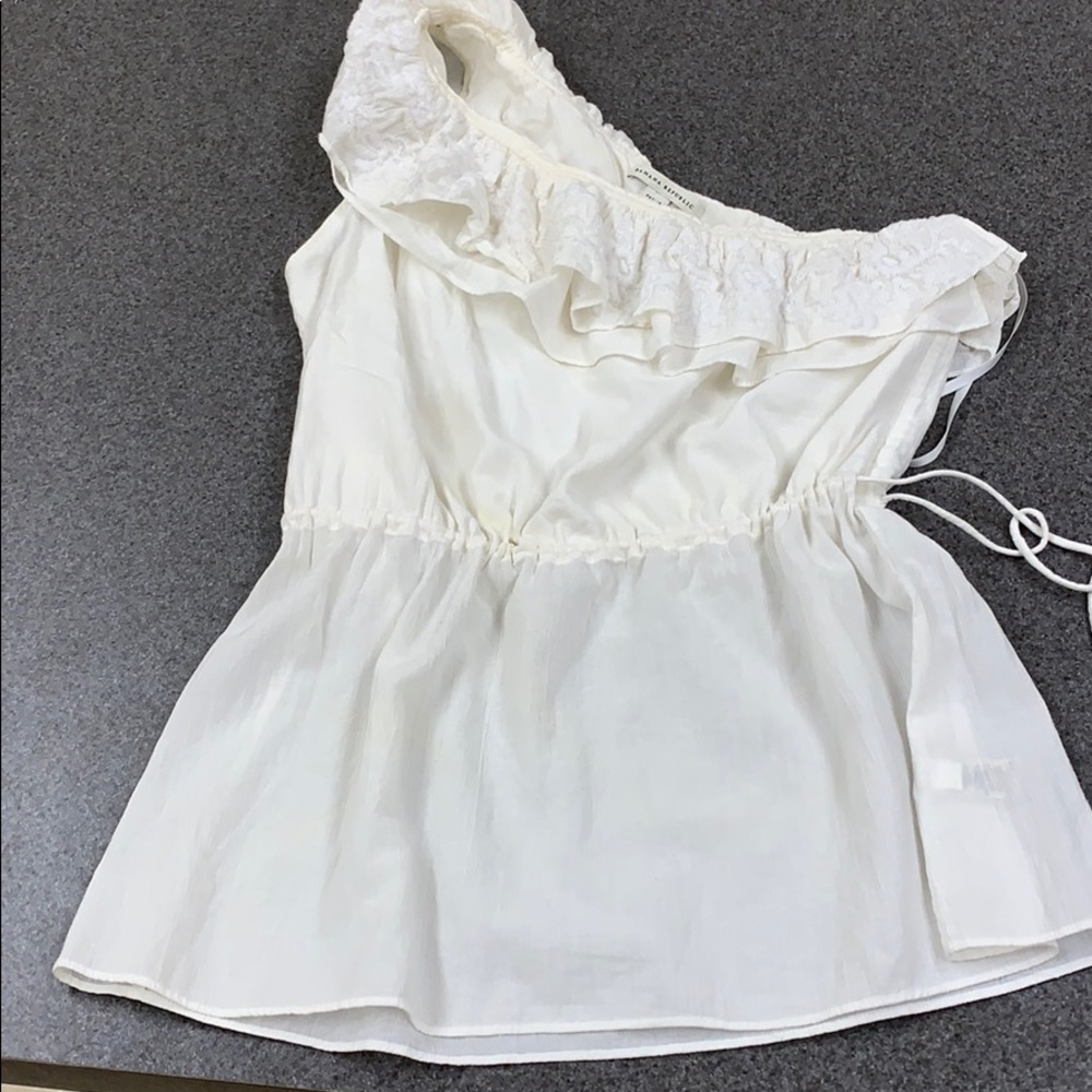 Banana Republic Off-Shoulder Casual‎ Y2K Minimalist Top Sz PS